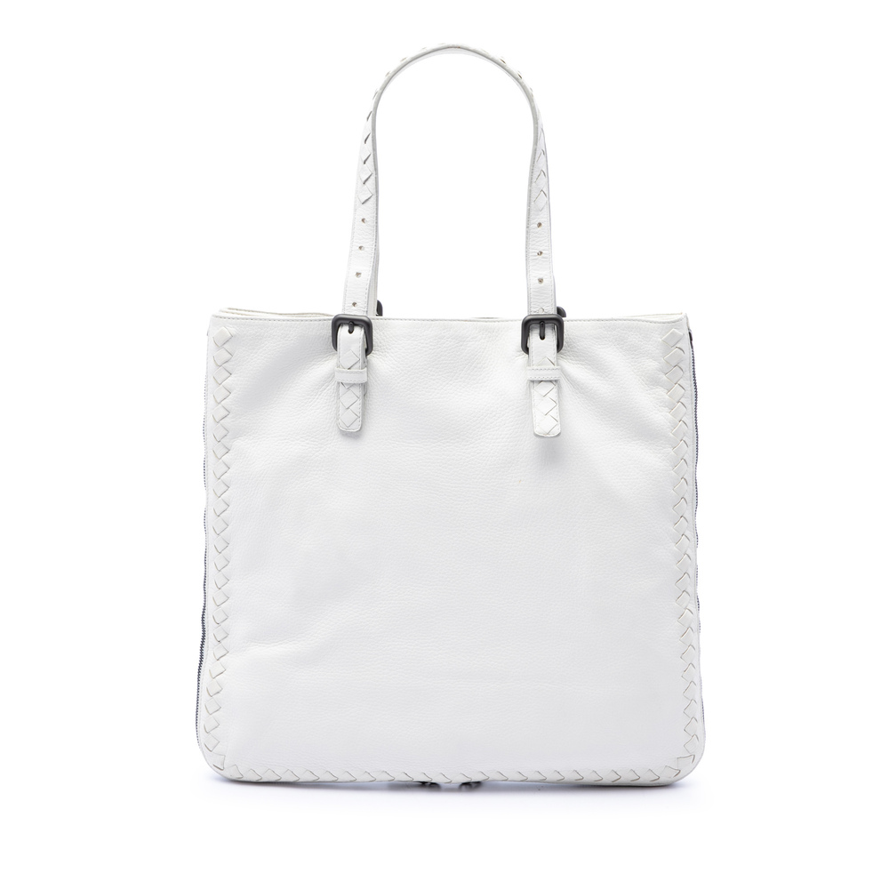 Pre-Loved Bottega Veneta Intrecciato Trimmed Cervo Zip Around Expandable Tote - Picture 1 of 6